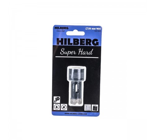 Коронка алмазная Hilberg HH620 Super Hard M14 с техническим воском 20мм