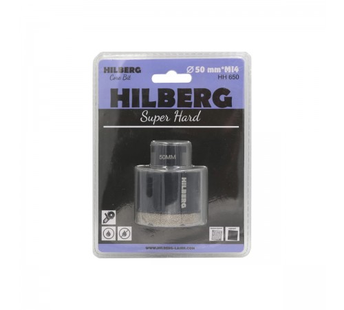 Коронка алмазная Hilberg HH650 Super Hard M14 50мм с техническим воском