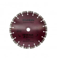 Диск алмазный отрезной HILBERG HI806 TURBO SEGMENT Industrial Hard 230x10*22.23мм