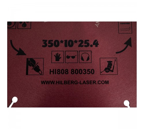 Диск алмазный HILBERG HI808 отрезной TURBO SEGMENT Industrial Hard 350x10*25.4мм