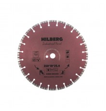 Диск алмазный HILBERG HI808 отрезной TURBO SEGMENT Industrial Hard 350x10*25.4мм