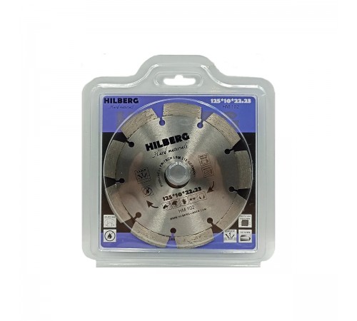 Диск алмазный HILBERG HM102 отрезной Hard Materials Лазер 125х10х22,23 мм