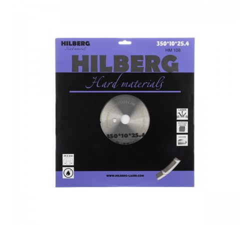 Диск алмазный HILBERG HM108 отрезной Hard Materials Лазер 350х10х25,4 мм