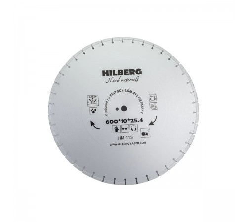 HM113 Диск алмазный отрезной Hilberg Hard Materials Лазер 600x10*25.4мм