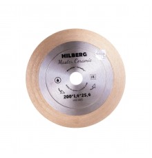 Диск алмазный HILBERG HM505 сплошной ультратонкий Master Ceramic 200х25х25,4х1,4 мм
