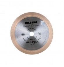 Диск алмазный HILBERG HM507 сплошной ультратонкий Master Ceramic 250х25х25,4х1,4 мм