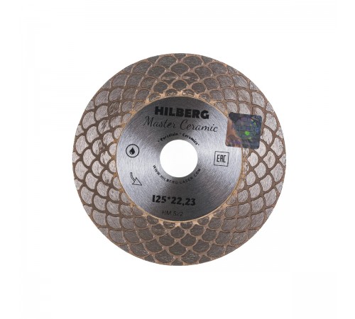 HM522 Диск алмазный Hilberg Master Ceramic 125x25x22,23мм