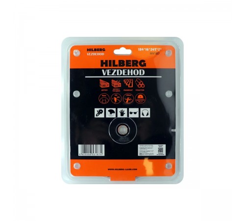 Диск пильный Hilberg Vezdehod 184*16*24T*7° HV187