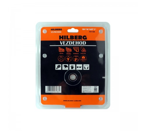 Диск пильный Hilberg Vezdehod 184*16*40T*7° HV188