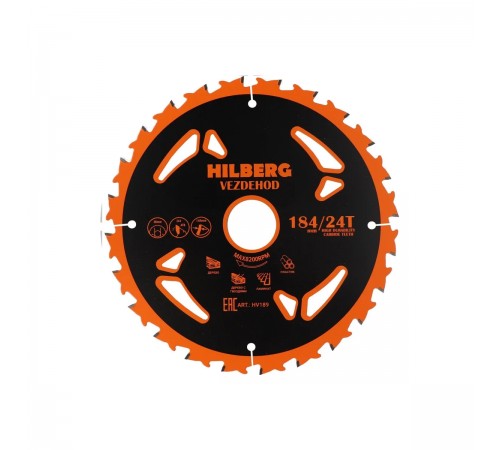 Диск пильный Hilberg Vezdehod 184*30*24T*7° HV189