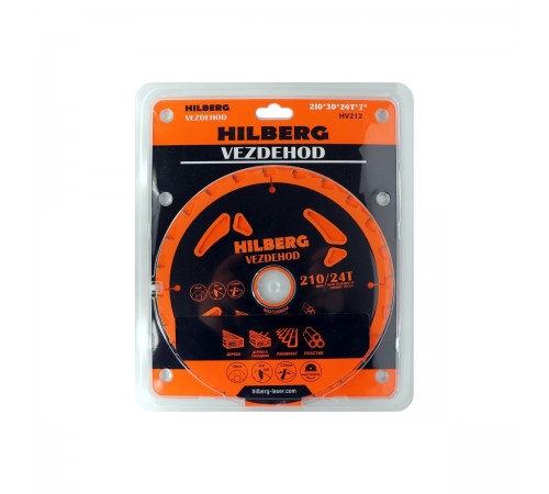 Диск пильный Hilberg Vezdehod 210*30*24T*7° HV212