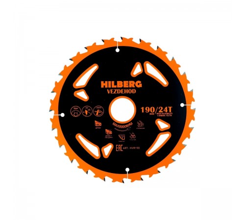 Диск пильный Hilberg Vezdehod R190*30*24T*18° (reverse) HVR190