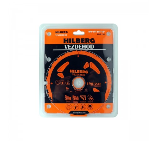 Диск пильный Hilberg Vezdehod R190*30*24T*18° (reverse) HVR190