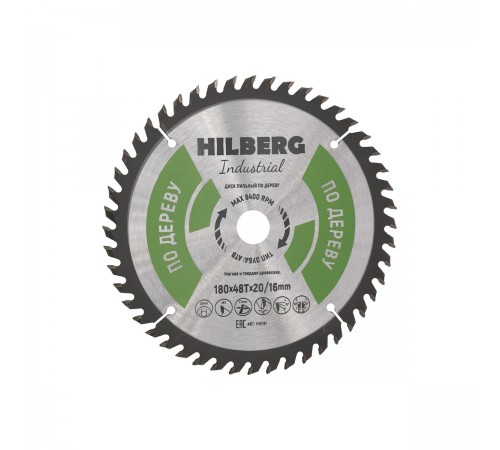 HW181 Диск пильный Hilberg Industrial Дерево 180х48T*20/16мм