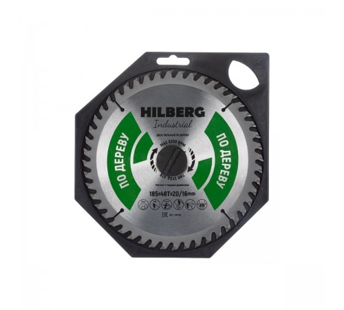 HW186 Диск пильный Hilberg Industrial Дерево 185х48T*20/16мм