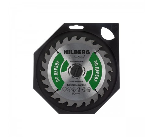 HW190 Диск пильный Hilberg Industrial Дерево 190х24T*30/20мм