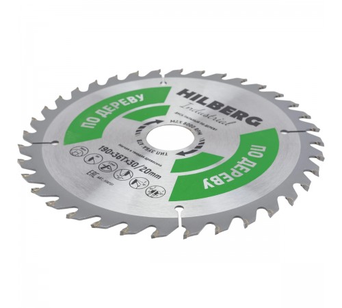 HW191 Диск пильный Hilberg Industrial Дерево 190х36T*30/20мм