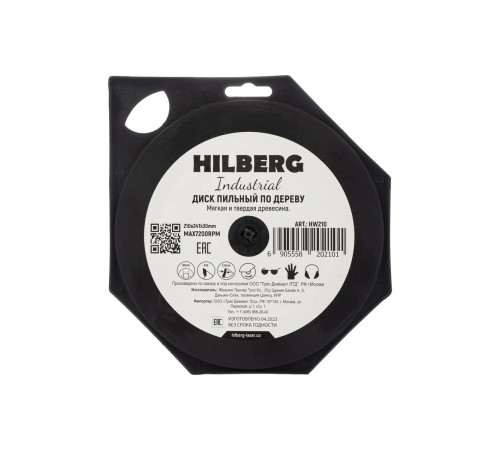 HW210 Диск пильный Hilberg Industrial Дерево 210х24T*30мм