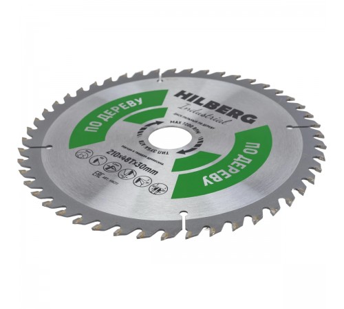HW211 Диск пильный Hilberg Industrial Дерево 210х48T*30мм