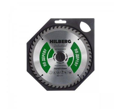 HW211 Диск пильный Hilberg Industrial Дерево 210х48T*30мм
