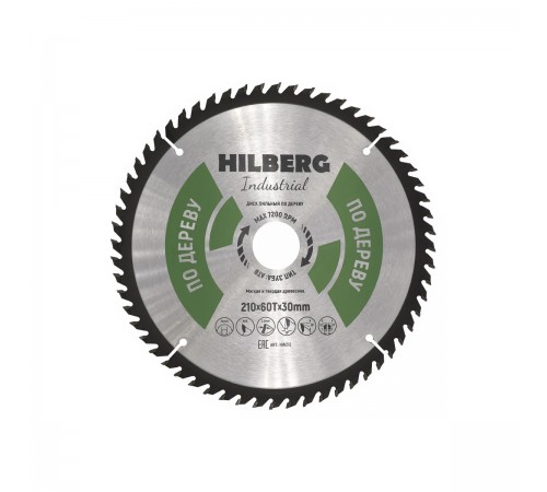 HW212 Диск пильный Hilberg Industrial Дерево 210х60T*30мм