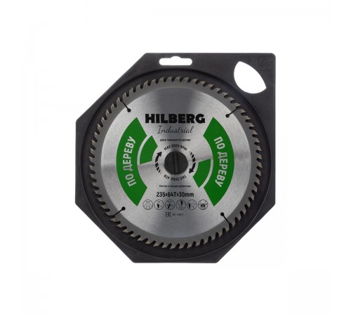 HW237 Диск пильный Hilberg Industrial Дерево 235х64T*30мм