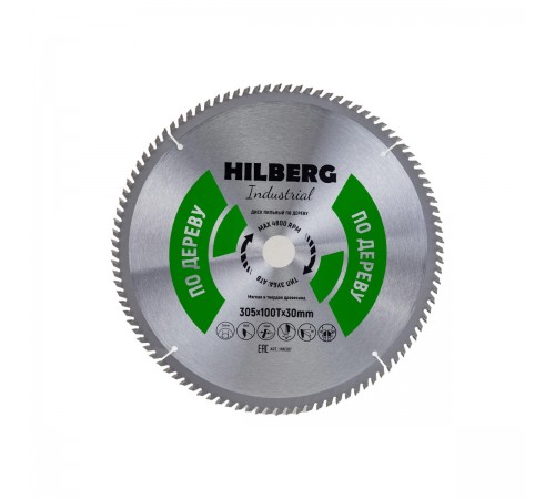 HW307 Диск пильный Hilberg Industrial по дереву 305х100Тх30мм