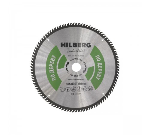 HW307 Диск пильный Hilberg Industrial по дереву 305х100Тх30мм
