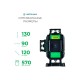 IM0136 Лазерный уровень INSTRUMAX GREENLINER 4-360