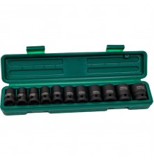 S03A4111S Набор ударных торцевых головок JONNESWAY 1/2"DR 10-24мм (11 предметов)