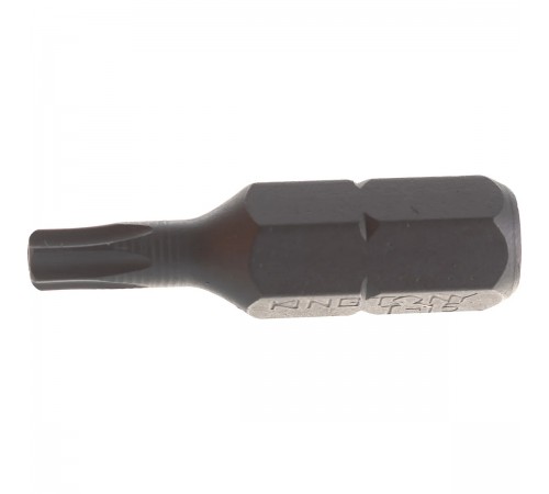 102515U Вставка (бита) KING TONY торценвая 1/4, Torx, T15,.L=25, с отверстием