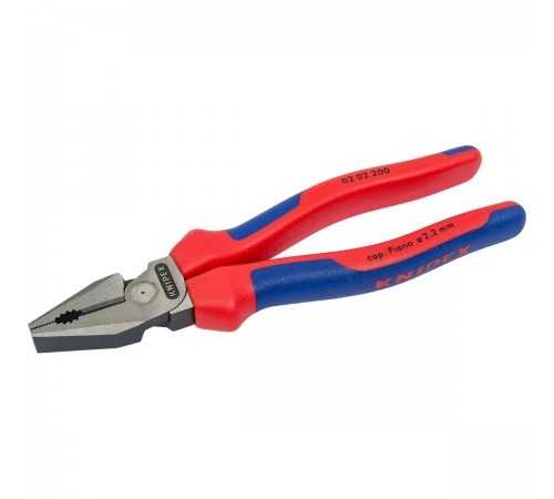 KN-0202200SB Плоскогубцы комбинированные Knipex, 200мм, фосфатированные, 2-комп ручки, SB