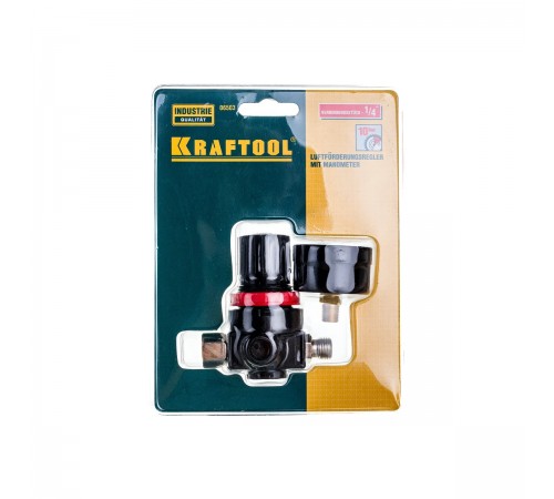 06503 Манометр KRAFTOOL INDUSTRIE с регулятором подачи воздуха 1/4 макс.давл.10атм.
