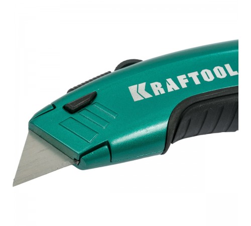09241_z02 Нож универсальный KRAFTOOL, с автостопом, 2 лезвия