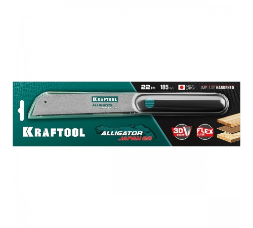 Ножовка по дереву KRAFTOOL Alligator Japan 22, 185мм 1-15194-18-22