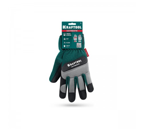 Перчатки KRAFTOOL ULTIMATE комбинированные,работа с сенсорными экранами 11299-XL