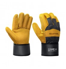 Перчатки спилковые, комбинированные KRAFTOOL COMBI 11310-XL
