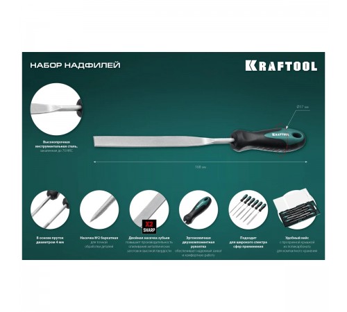 KRAFTOOL Набор надфилей 160мм, 6 шт 16030-6