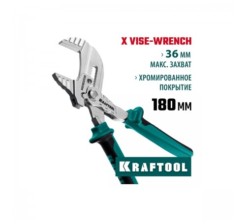 Клещи переставные KRAFTOOL VISE-WRENCH X 180мм 22066