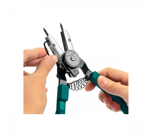 Внешний/внутренний съемник стопорных колец KRAFTOOL Universal 8-in-1 22813