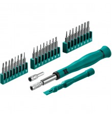 25677 Отвертка KRAFTOOL Precision-28 для точных работ со сменными битами 28 предметов