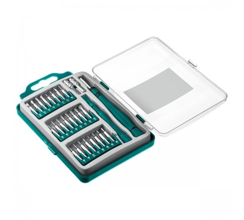 25677 Отвертка KRAFTOOL Precision-28 для точных работ со сменными битами 28 предметов