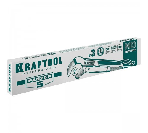 2733-20_z02 Ключ трубный KRAFTOOL PANZER-S №3, изогнутые губки