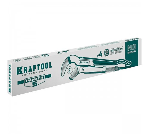 2733-30_z02 Ключ трубный KRAFTOOL PANZER-S №4, изогнутые губки