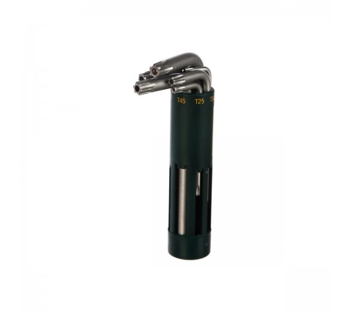 27433-1_z01 Ключи имбусовые короткие. Набор KRAFTOOL Cr-Mo сталь,TORX Hole T10-T50,8предм.
