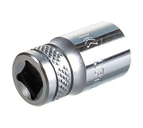 27815-10_z01 Торцовая головка KRAFTOOL INDASTRIE QUALITAT хромосатинированная 1/4, Cr-V, FLANK, 10мм
