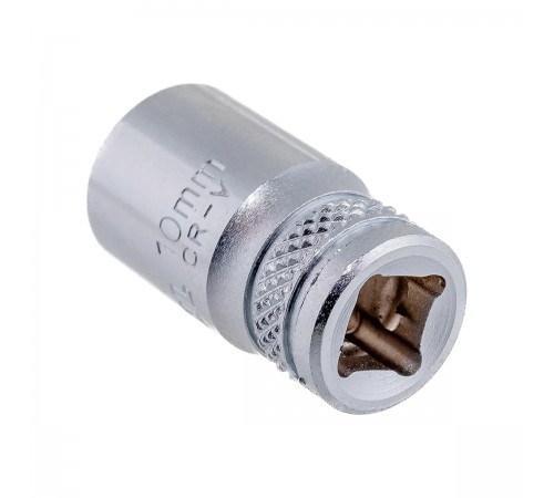 27815-10_z01 Торцовая головка KRAFTOOL INDASTRIE QUALITAT хромосатинированная 1/4, Cr-V, FLANK, 10мм