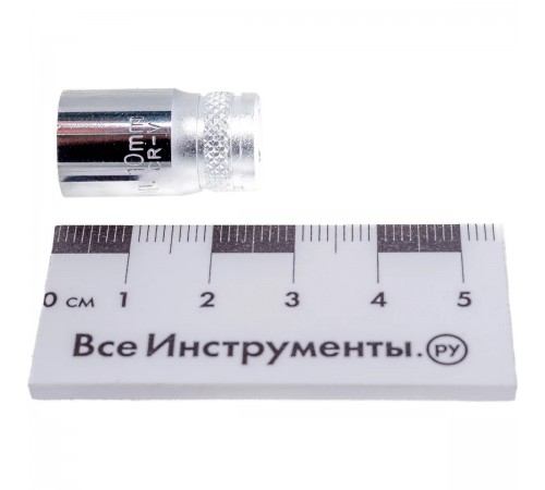 27815-10_z01 Торцовая головка KRAFTOOL INDASTRIE QUALITAT хромосатинированная 1/4, Cr-V, FLANK, 10мм