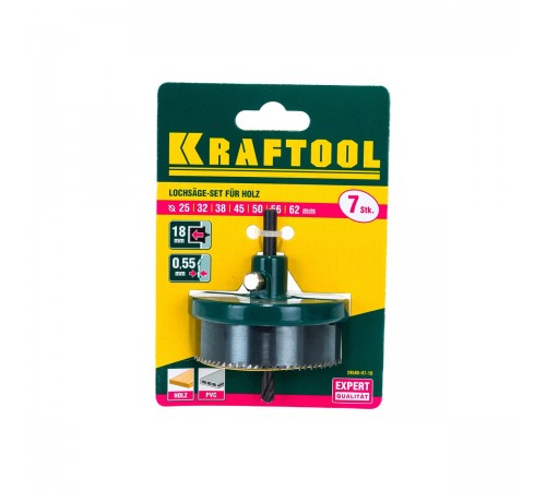Пила Kraftool кольцевая наборная по дереву 7шт 29580-H7-18