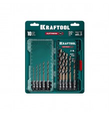 Набор сверл по металлу KRAFTOOL HEX-1/4" 10шт. IMPACT READY 29652-H10